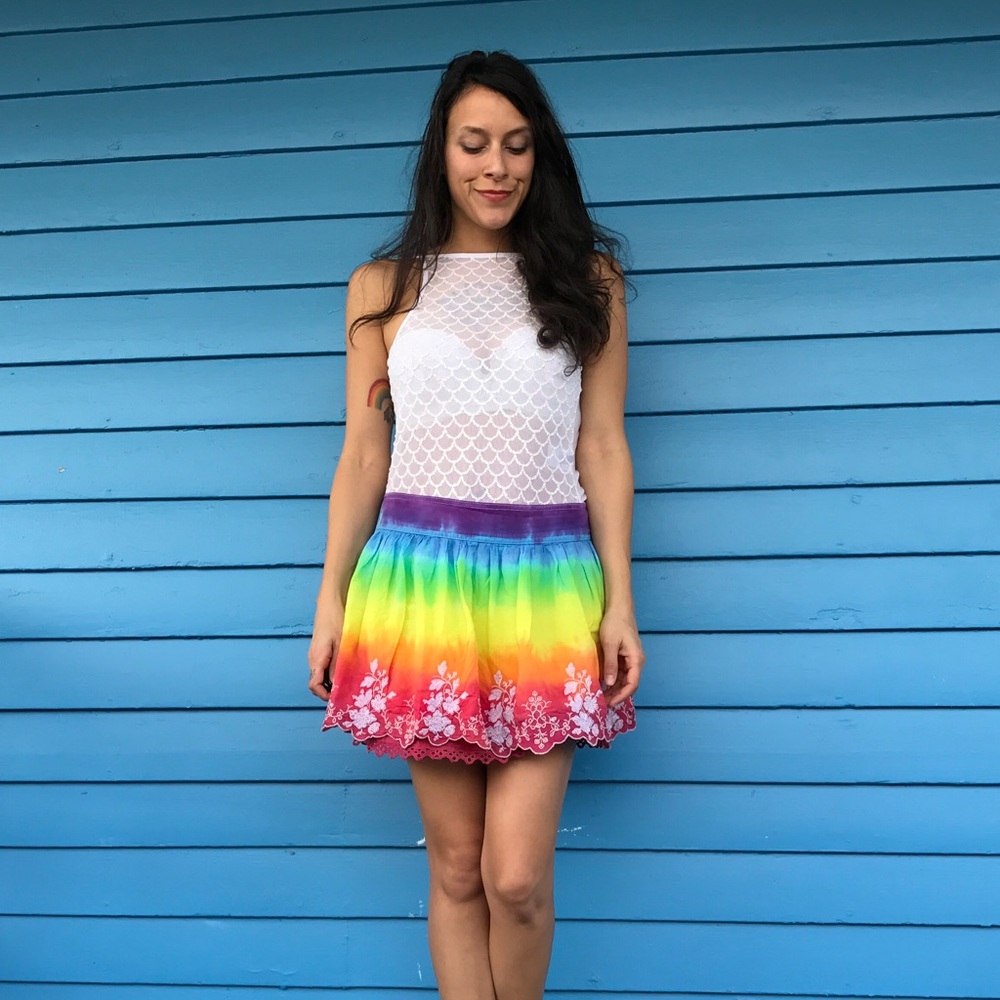 Hollister Hand-Dyed Rainbow Skirt
